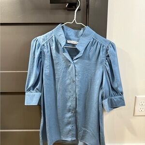 Calvin Klein Women’s Blue Blouse with Button Detail